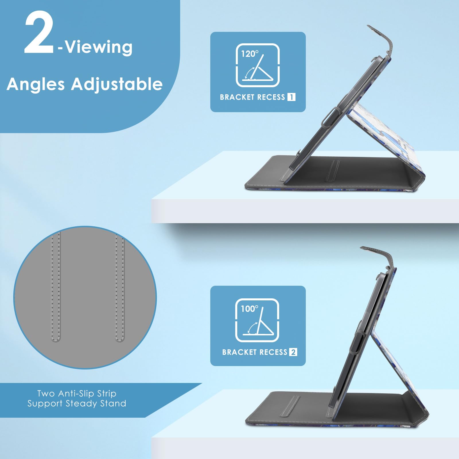 Custodia Universale Per Tablet 10-10,1 Pollici - Compatibile Con Blackview, DOOGEE, TECLAST E Altri - Cover Con Cinghia In Silicone - Foto 7