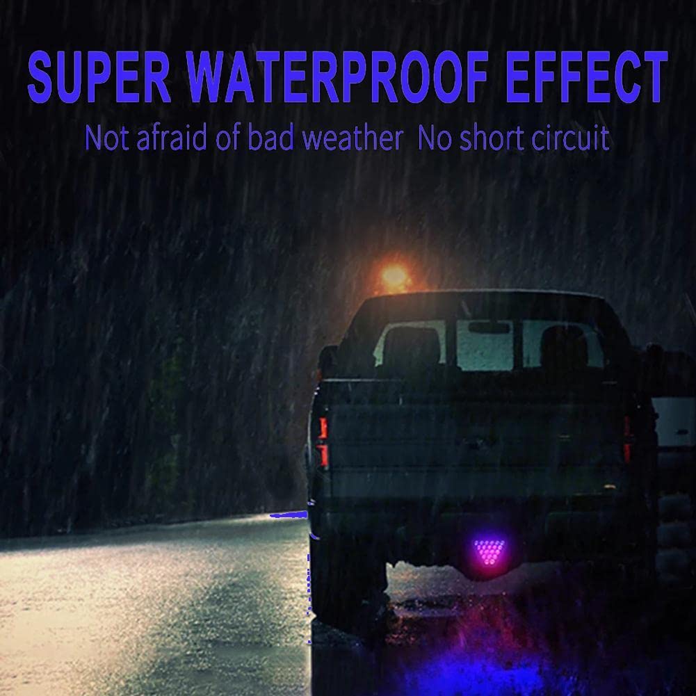 Dritte Bremsleuchte Dreieck Bremslicht Hinten Mit Strobe RGB LED Rückfahrlicht Für Sportliches F1 Style Motorrad Auto