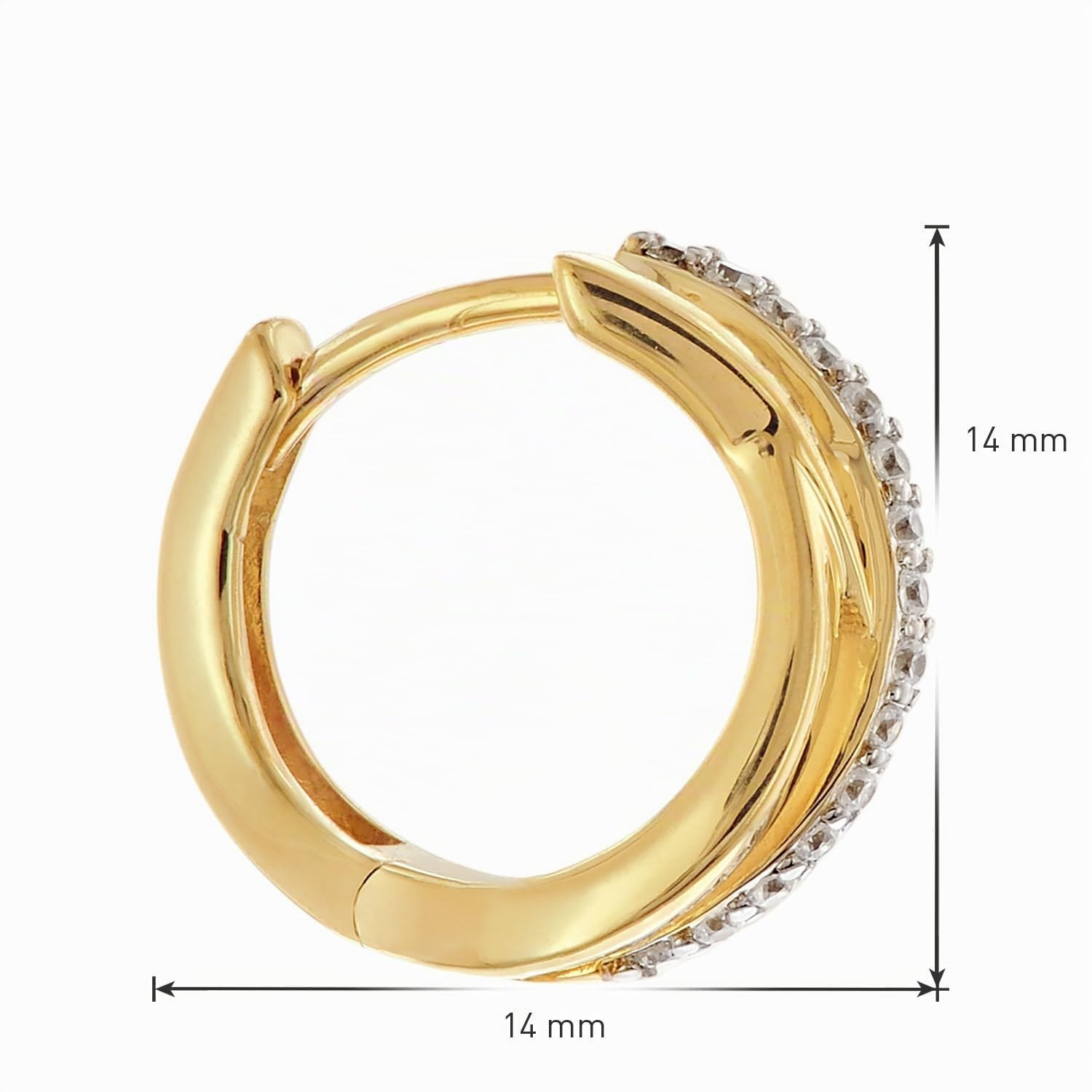 trendor Damen-Ohrringe Gold 333/8K Klapp-Creolen 68457
