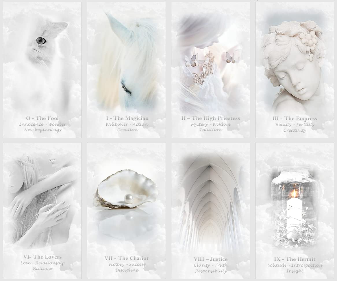 Generic White Sense Tarot Cards Deck Heaven and Paradise Tarot et Oracle Cards Deck