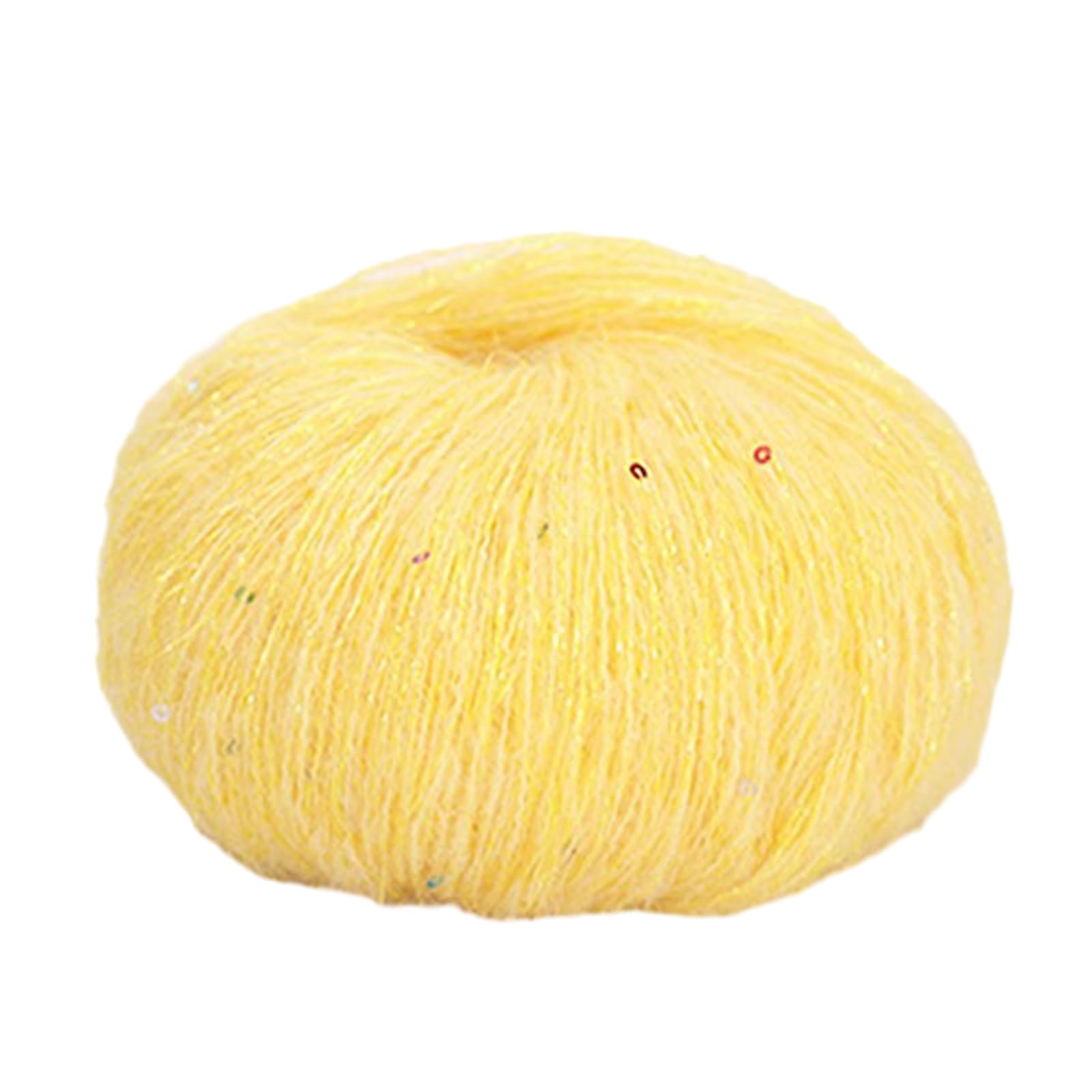 oringnat Sequined Crochet Yarn Knitting Mohair Yarn for Hats Sweater Scarf Handcrafts Colorful Yarn for Crocheting