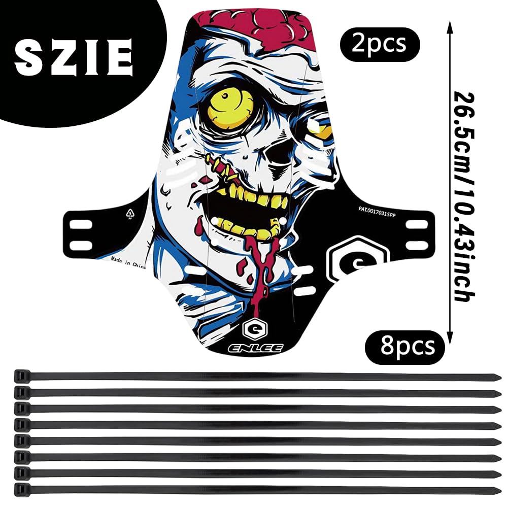 Parafanghi per Mountain Bike, 2pcs Parafango MTB, Parafango Regolabile per MTB in Fibra di Carbonio Compatibile con Parafango Anteriore e Posteriore