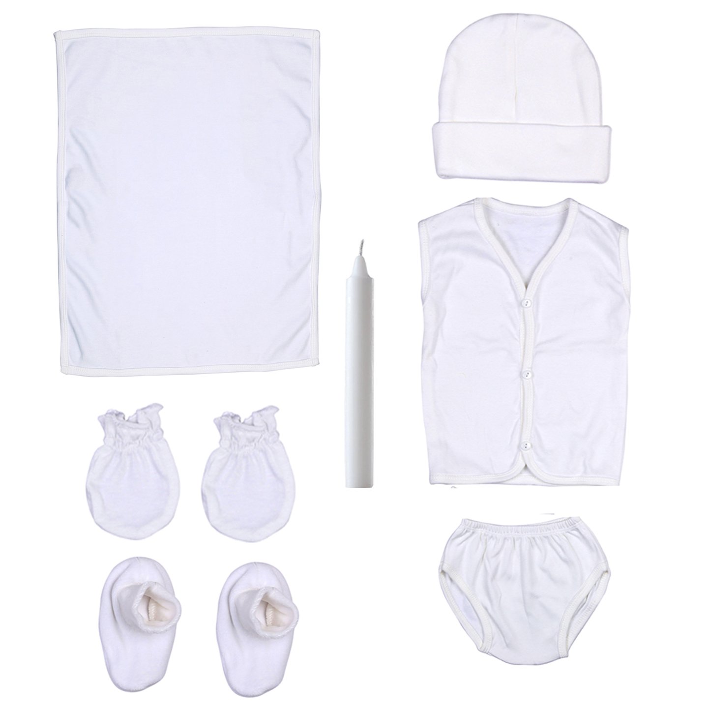 Brim Hugs and Cuddles Baptism Gift Set for Just Born Baby Boy (0-6 Months)(7 Items)