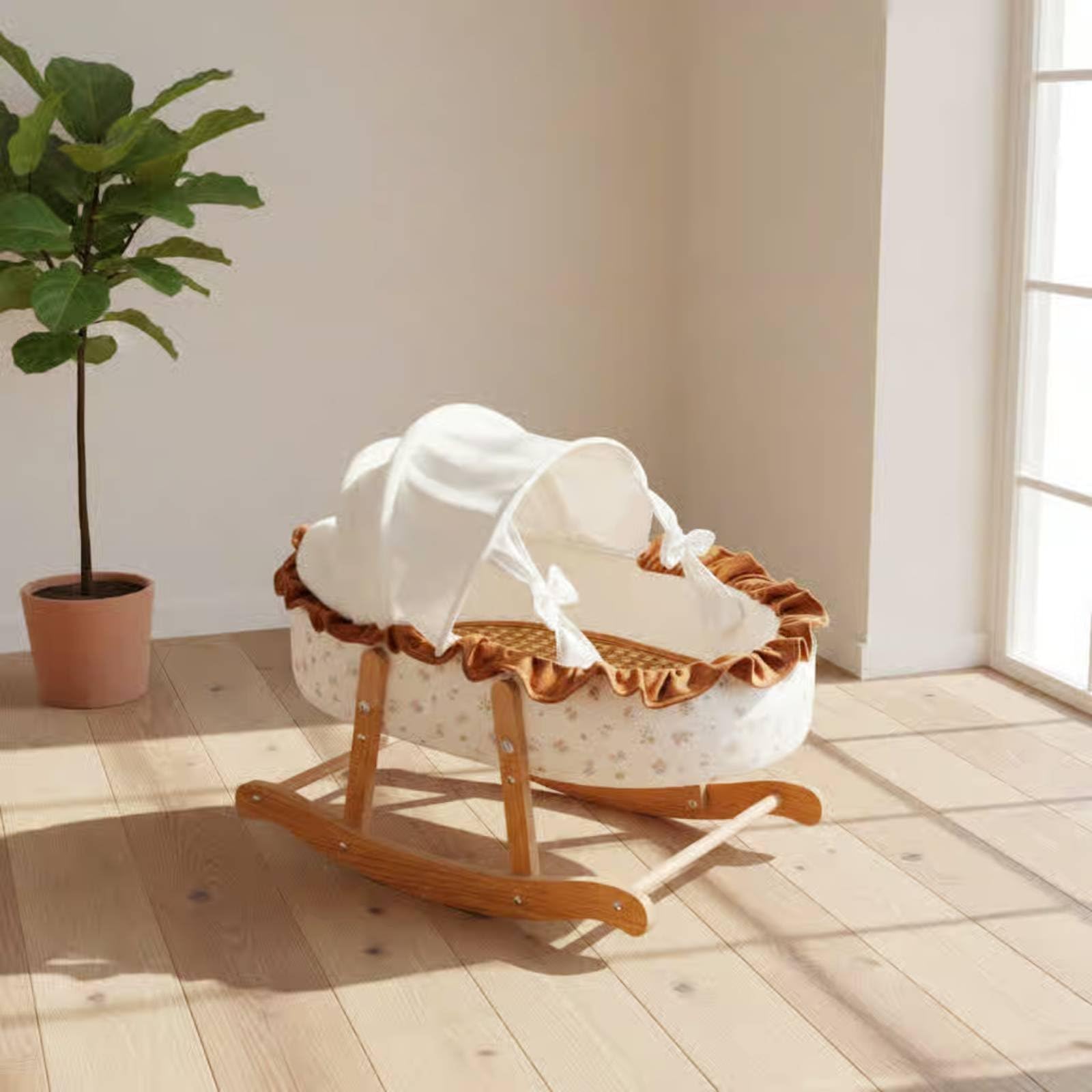MagiDeal Lit Rafraîchissant pour Chat Lit Berceau Balançoire Nid Hammac Aéré Coussin Amovible Lavable Conception Respirante Bois et Tissu Adapté aux Chats et, French Cat Bed