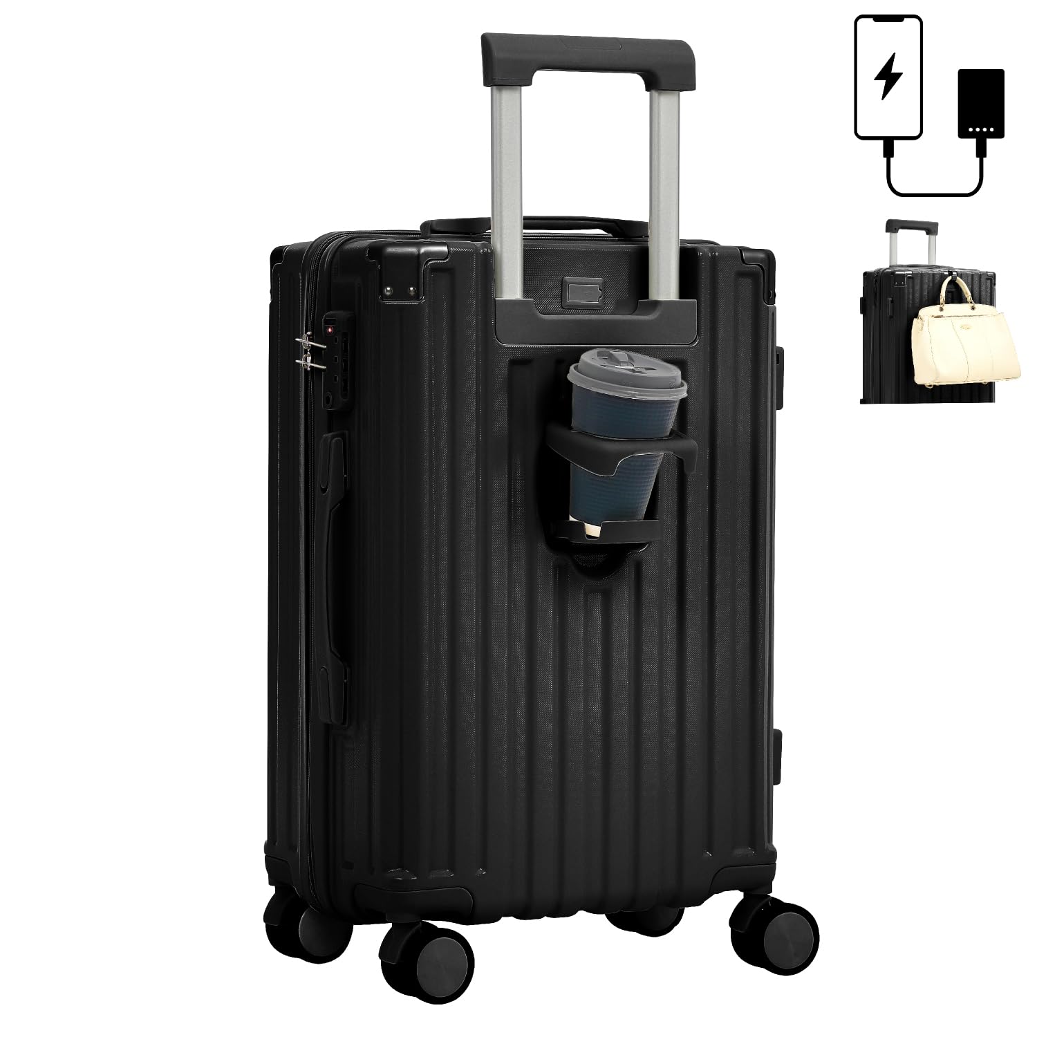 Amazon.co.jp: JOYME Suitcase with USB Port, Supports Comfortable Amazon.co.jp: JOYME Suitcase with USB Port, Supports Comfortable