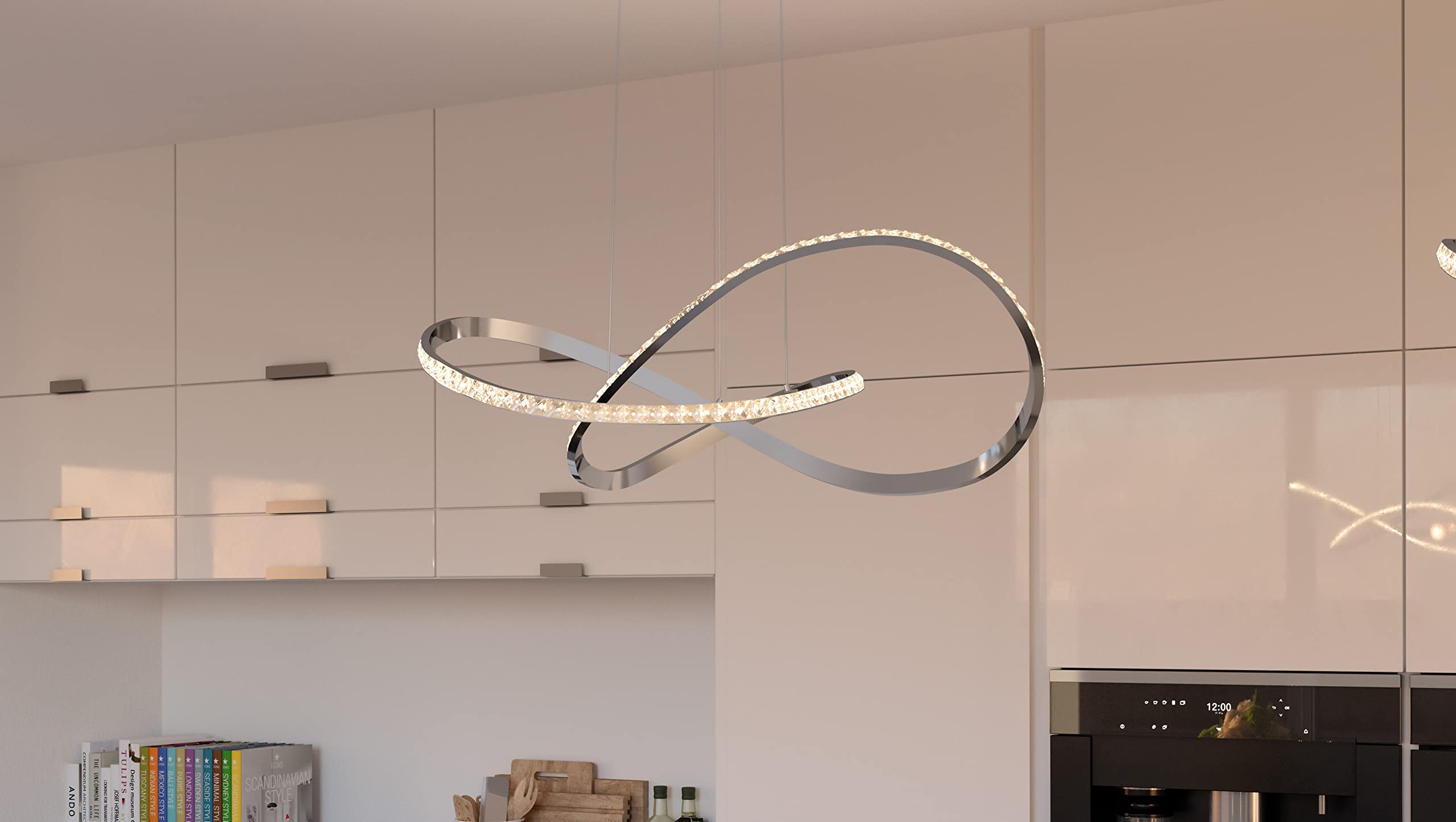 Quoizel Rumi Integrated LED Polished Chrome Pendant Light - Amazon.com