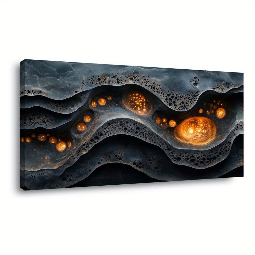 SPXLUCAU Abstract Bubbles Wall Art, Modern Abstract Painting, Home Decor Artwork for Living Room(20x40cm/No frame)