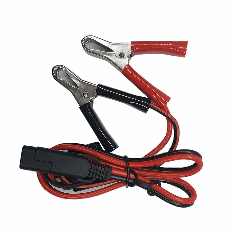 Cabo de Extensão SAE com Garras Jacaré para Carregador de Bateria 12 V a 24 V, 15 A, 60,9 cm AEISVIK