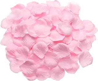 1000 Pcs Silk Fake Flower Petals for Wedding, Artificial Rose Petals Bulk for Wedding Confetti Scatter Valentine's Day Proposal Flower Petals Decoration (Light Pink)