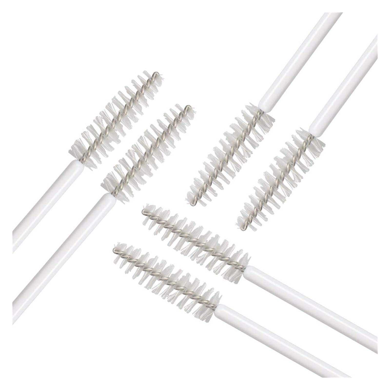 yaoqijie 1000 unids/lote Venta al por mayor pestañas Mascara Varitas desechables para extensiones cepillo de maquillaje Aplicadores Kit de herramientas con blanco duradero (color del mango: blanco)