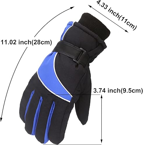 Miniatura 3 de Aniywn Guantes de esquí para hombres y mujeres guantes de nieve Thinsulate impermeables aislados para clima frío guantes de snowboard para invierno