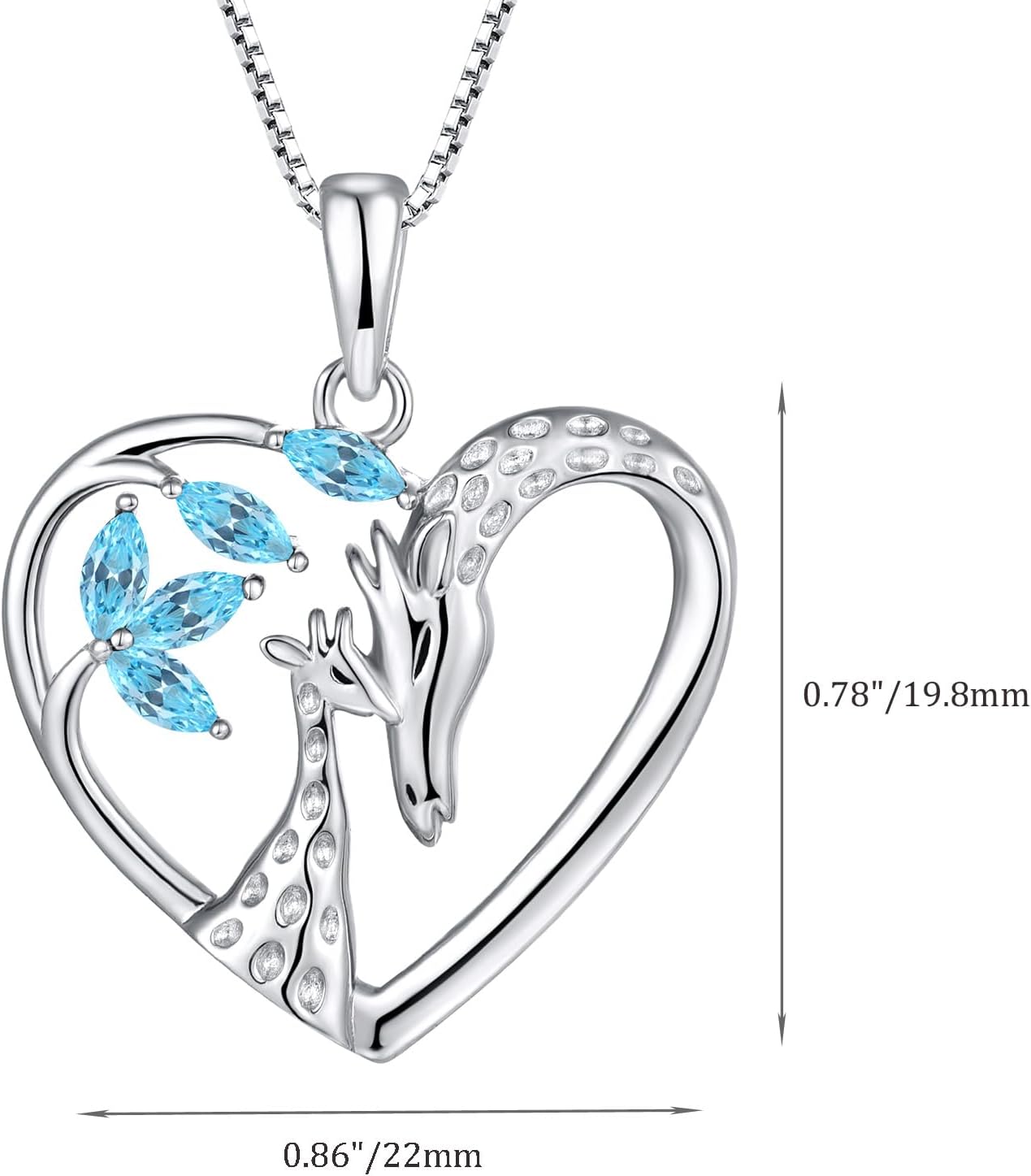 STARCHENIE Giraffe Necklace 925 Sterling Silver Heart Pendant Animal Jewelry for Women - Image 5