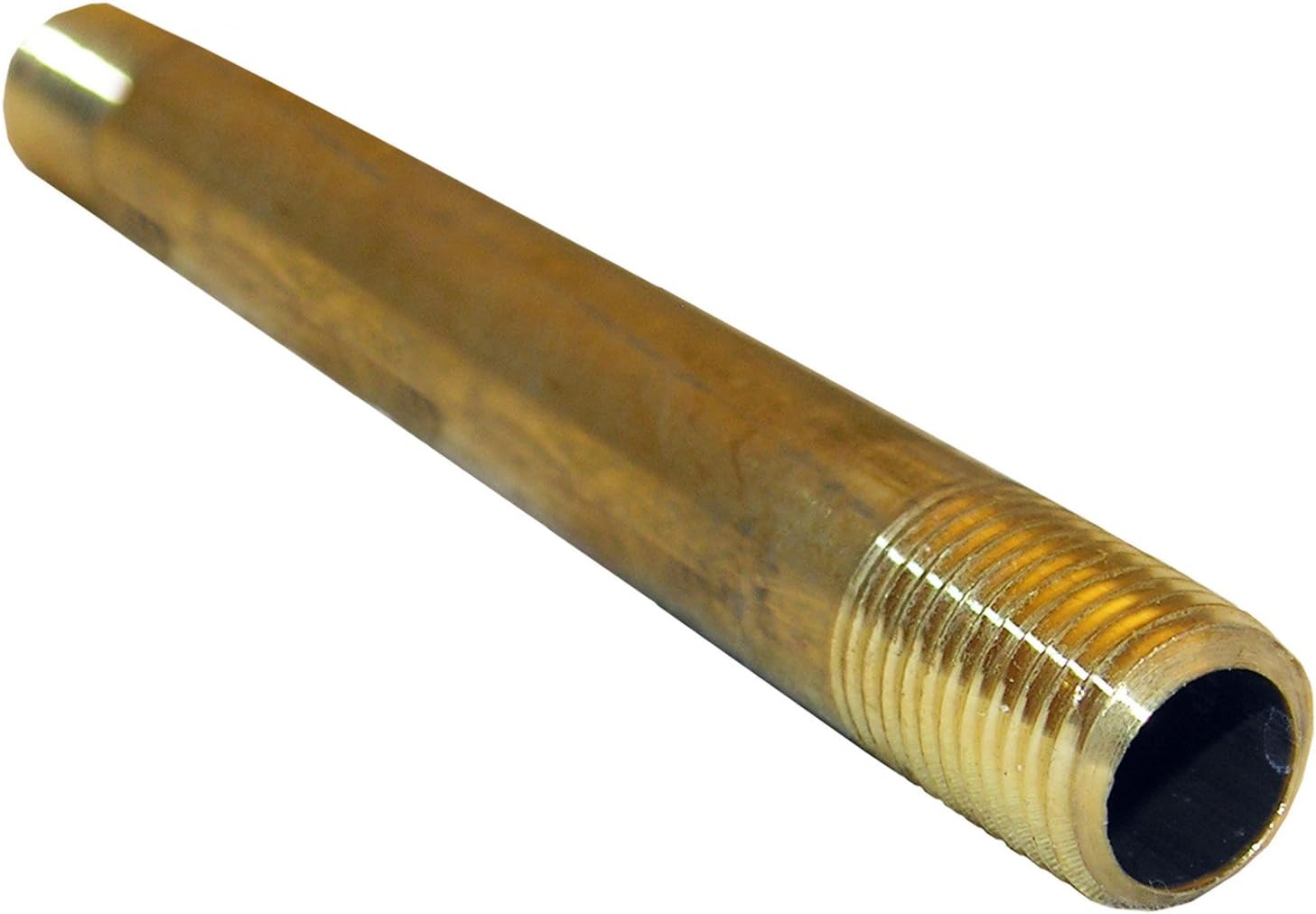 LASCO 17-9363 1/4-Inch by 4-Inch Yellow Brass Pipe Nipple
