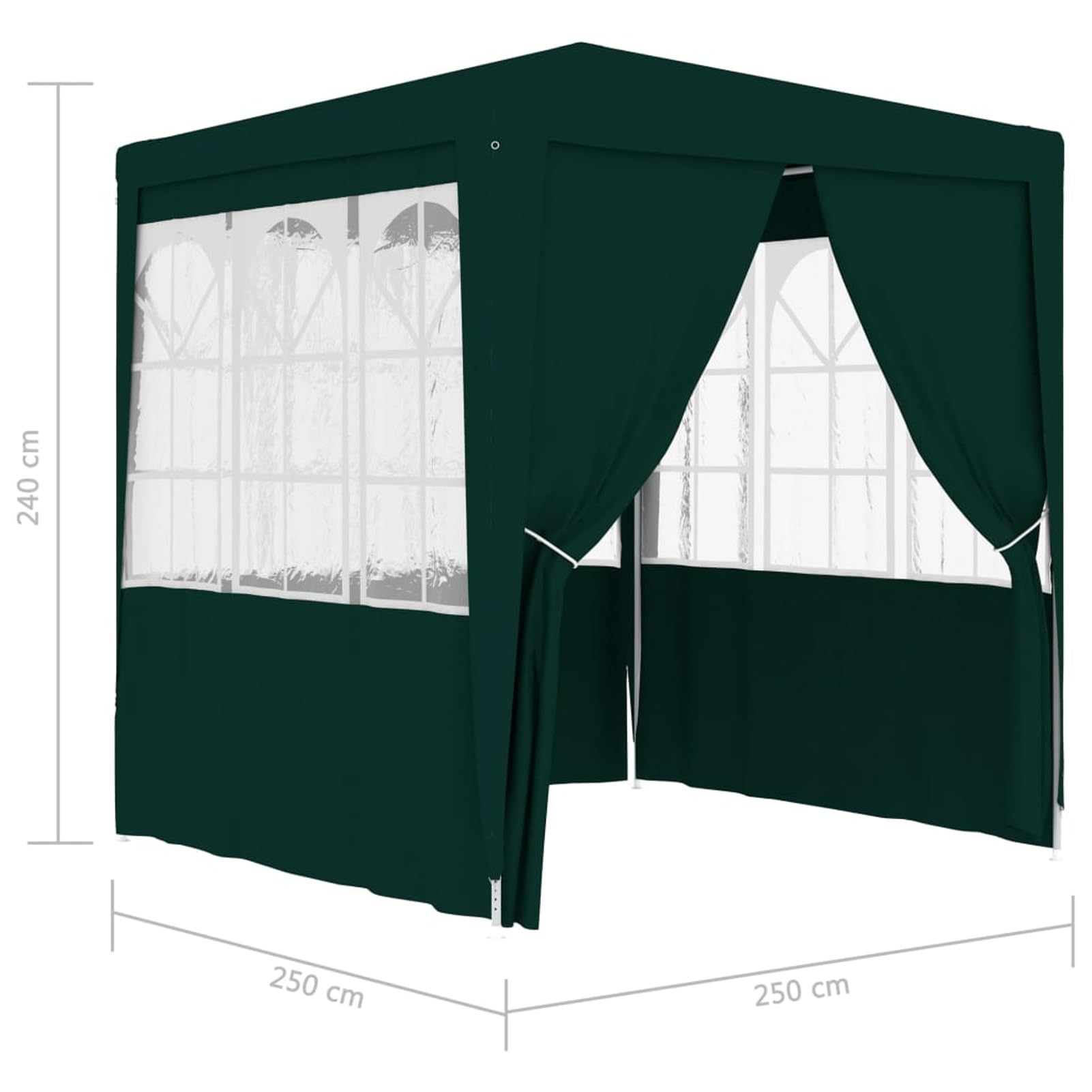 Profesjonalny namiot imprezowy ze ścianami, CIADAZ Pergola Ogród zewnętrzny, altana ogrodowa, namioty tarasowe, namiot ogrodowy, zielony 90 g/m2 2,5 x 2,5 m