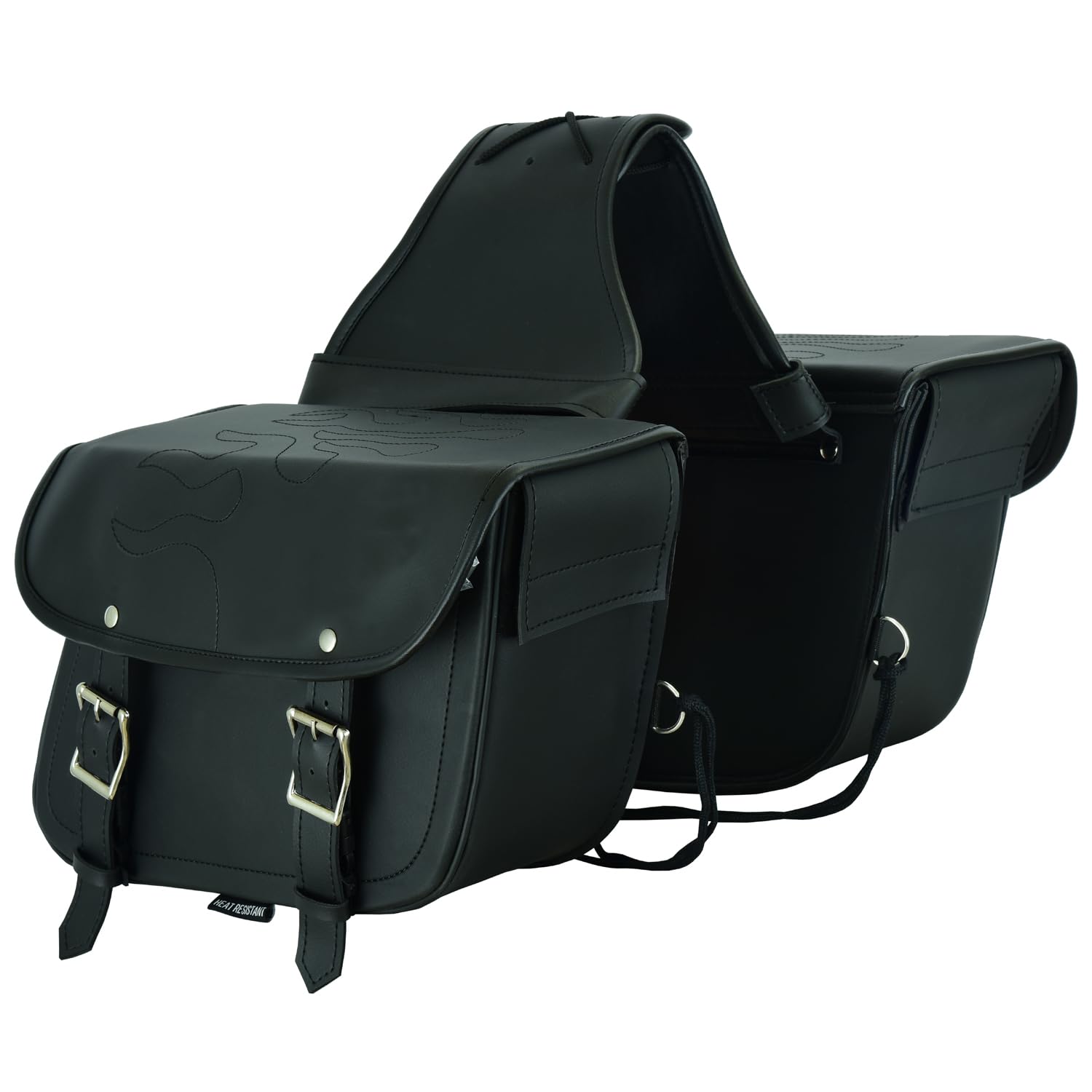Bolsa de sillín de Motocicleta de Cuero PU Equipo de Motocicleta Organizador de Almacenamiento Paquete de Asiento Caja de Herramientas de Almacenamiento Impermeable (Negra)
