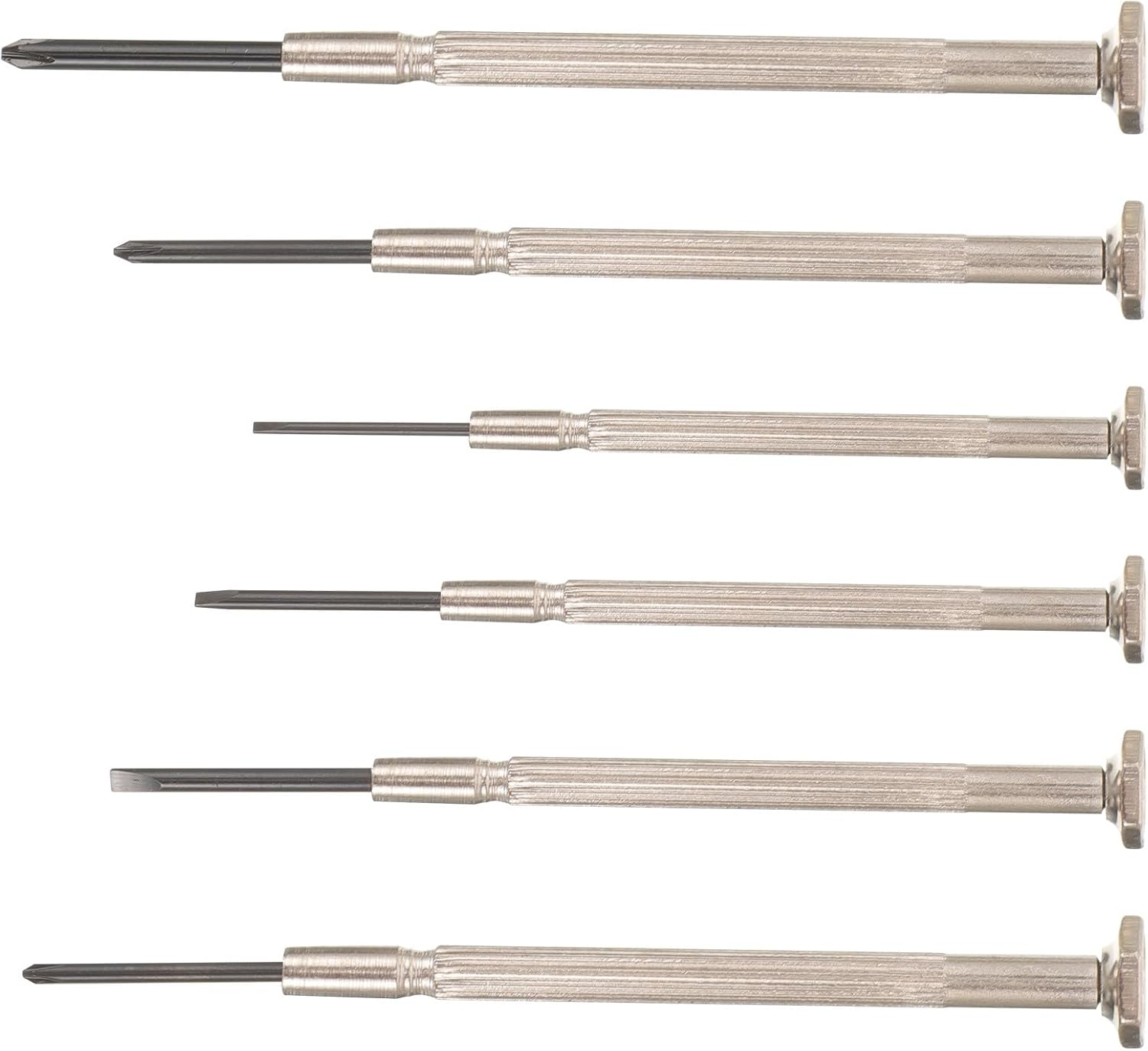 Hemobllo 6pcs Mini Precision Screwdriver Set Micro Repair Tools for Watch Clock Eyeglasses with Magnetic Tips for Electronics and Small Device Maintenance