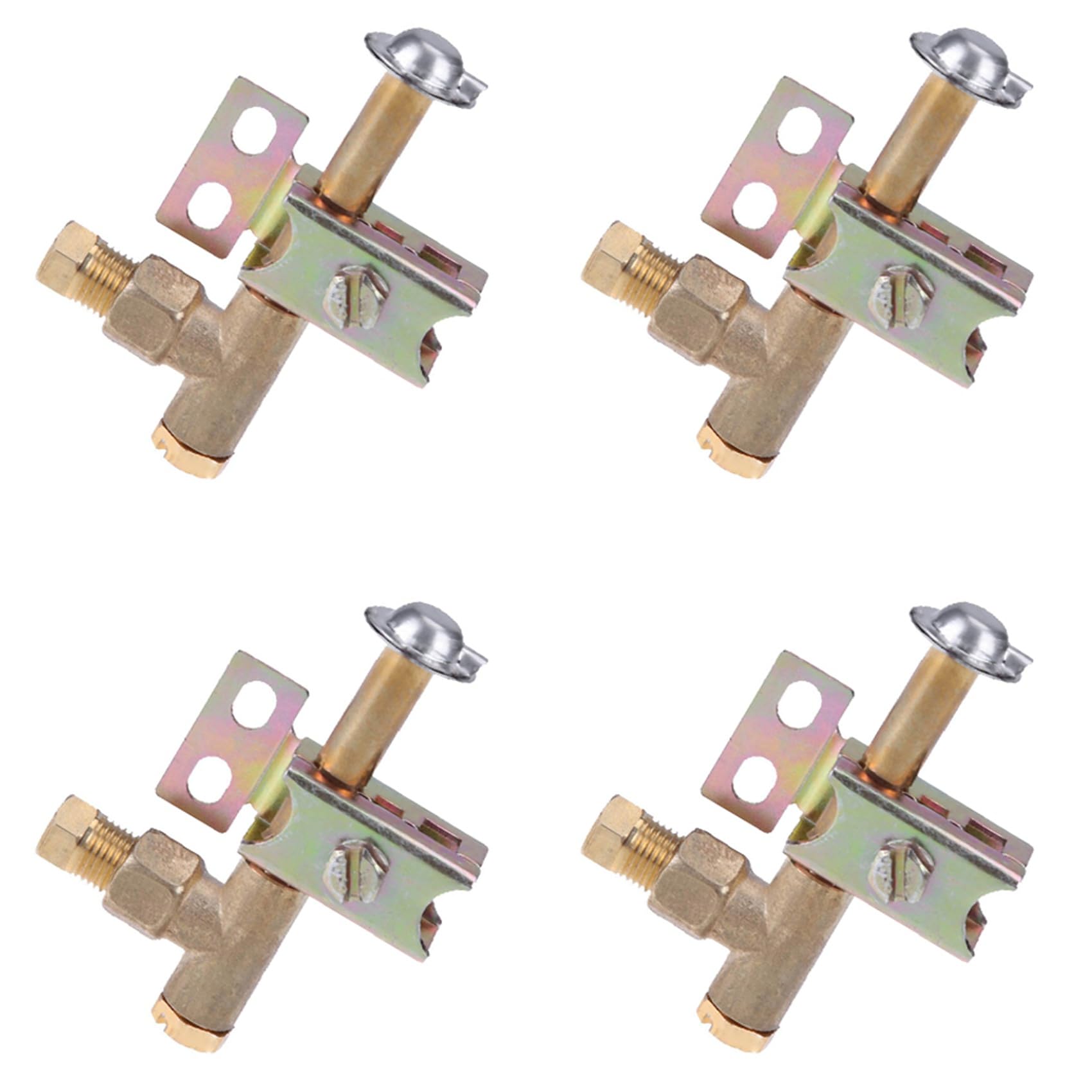 Jnchdghwa Photo Color 4X Pilot Burner One Way Flame Bracket Can Have Natural Or Lp Gas 2 Hole Propane/Butane Heavy Pilot Assembly