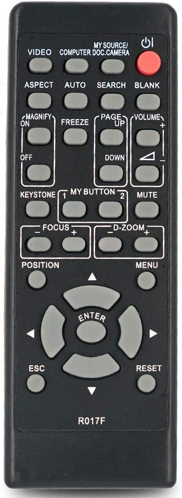 InTeching A-00008320 Projector Remote Control for ViewSonic ViewSonic PJ358, PJ359W, PJ500, PJ501, PJ502, PJ510, PJ550, PJ551, PJ758, PJ759, PJ760, PJL3211, PJL7211, PJL9371, Pro9500