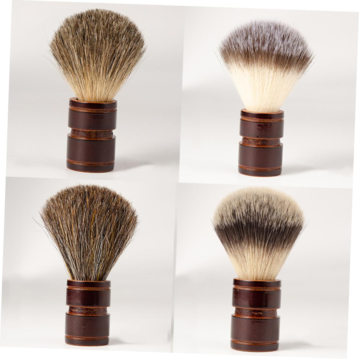 FRCOLOR 3 Pz spazzola per barba in setola spazzola per barba da uomo spazzola per barba alta qualità spazzola per la pulizia pennello da barba strumenti di bellezza Bambù