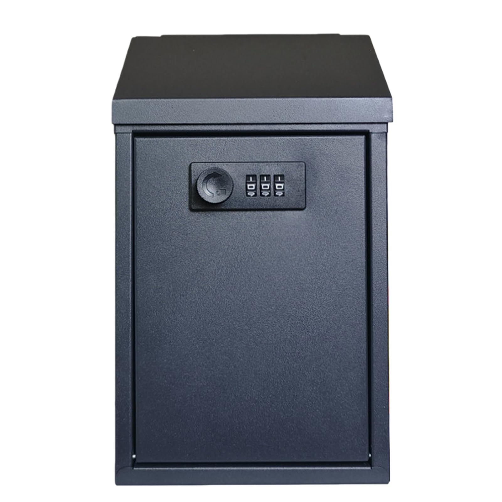 Boîte aux Lettres en Métal, 150x82x255mm Boîte aux Lettres Murale Verrouillable, Boîte aux lettres Murale en Acier, boîte aux Lettres Noire avec Serrure Combinaison pour Utilisation Bureau Maison Noir