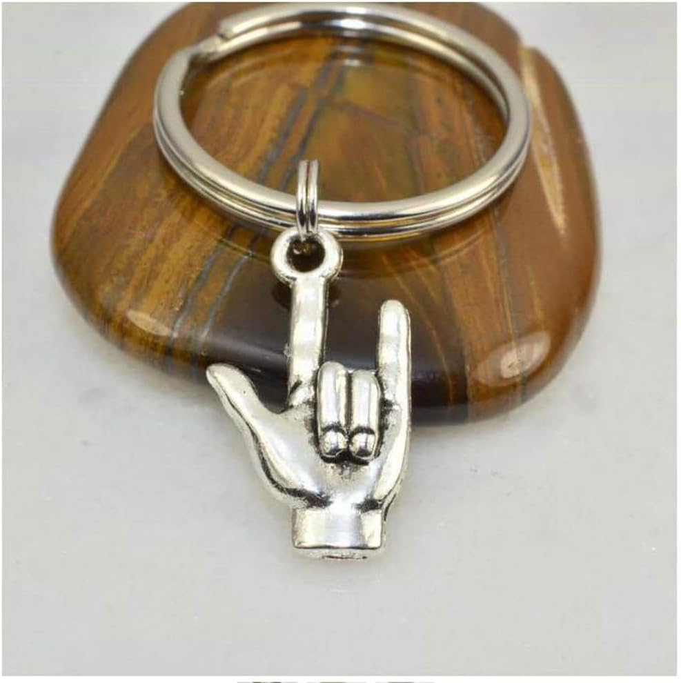I Love You Sign Language Keychain - Best Friend and Couple Gift for Christmas