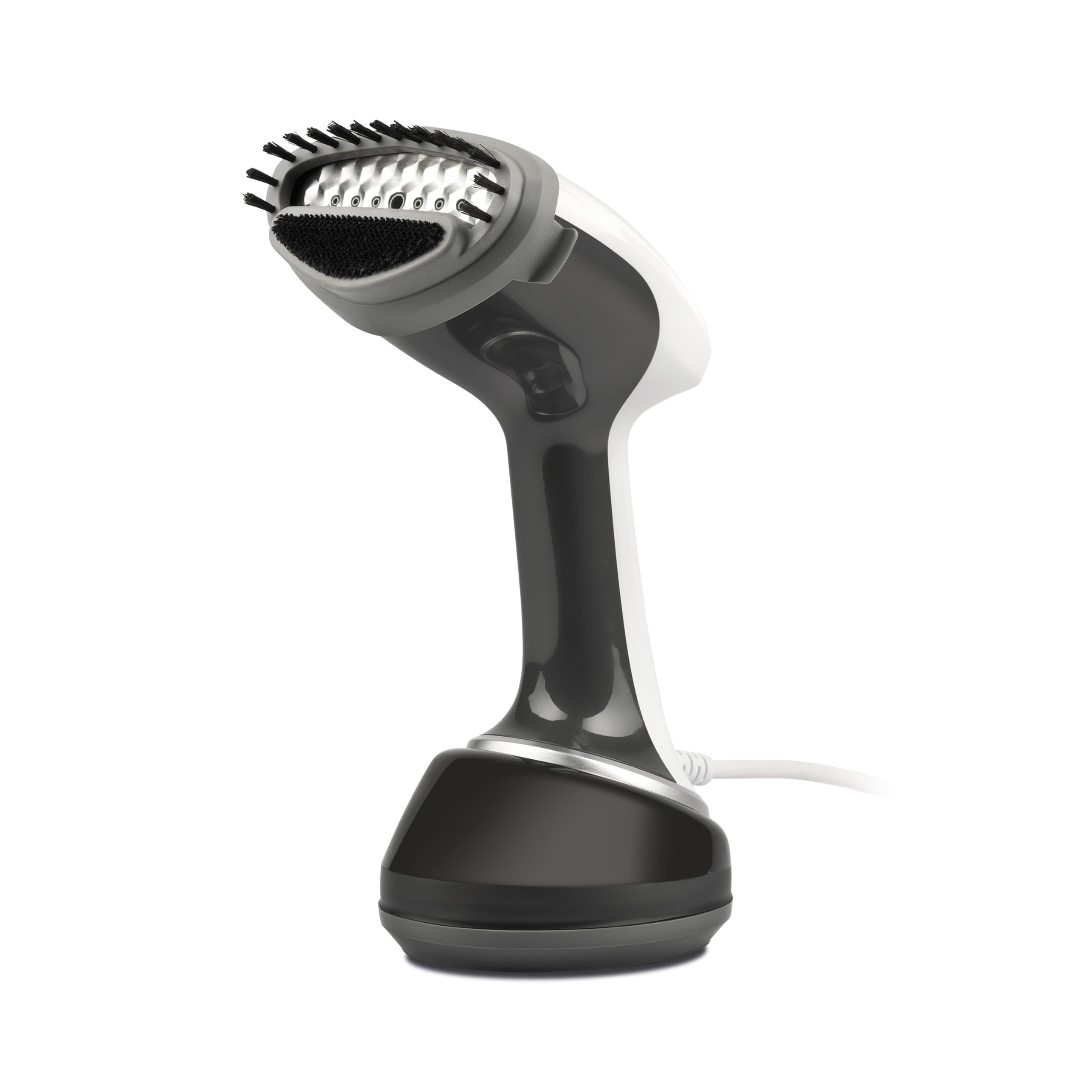 Girmi ST92 Ferro da Stiro Verticale a Vapore da viaggio, Stiratrice,1700 W, Piastra INOX, Capacità 360cc, Funzione Auto-spegnimento, Pronto in 40 sec, Accessori inclusi, Bianco/Grigio