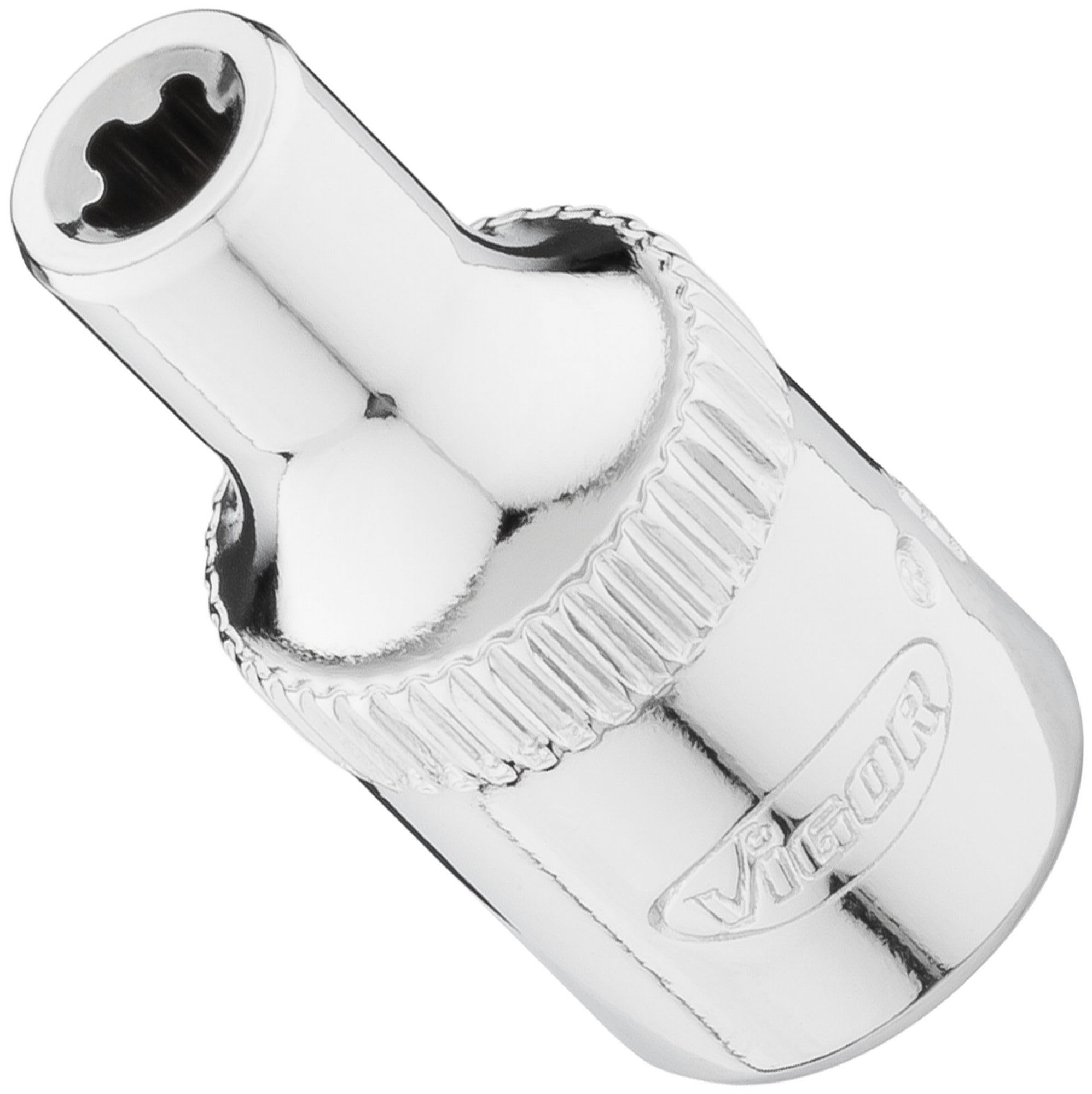 Vigor T-Plus Socket Spanner Insert V7920-EPR4, 1/4 inch Socket Spanner Insert EPR4, Durable and Robust, Ideal for workshops and DIY Enthusiasts