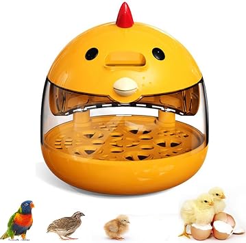 Egg Incubator for Hatching Chicks, Automatic Egg Turner, Egg Candler for Small Poultry Ducks Quails Eggs, Smart Incubator 360 Clear Window with Temperature and Humidity Display