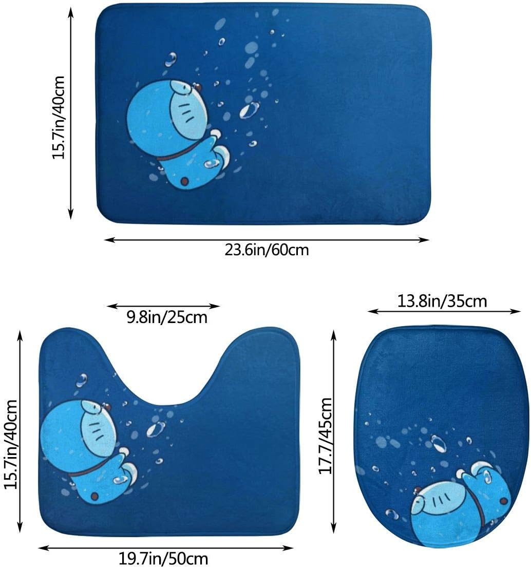 Amazon ドラえもんトイレマットー バスマット U型トイレ足元マット O型トイレ蓋カバー 滑り止め 3点セットトイレ蓋カバー 便座カバー バスルーム 洗面所 吸水 速乾 防寒 抗菌 防臭 家庭用 ホテル用 トイレマット タンクカバー ホーム キッチン オンライン通販