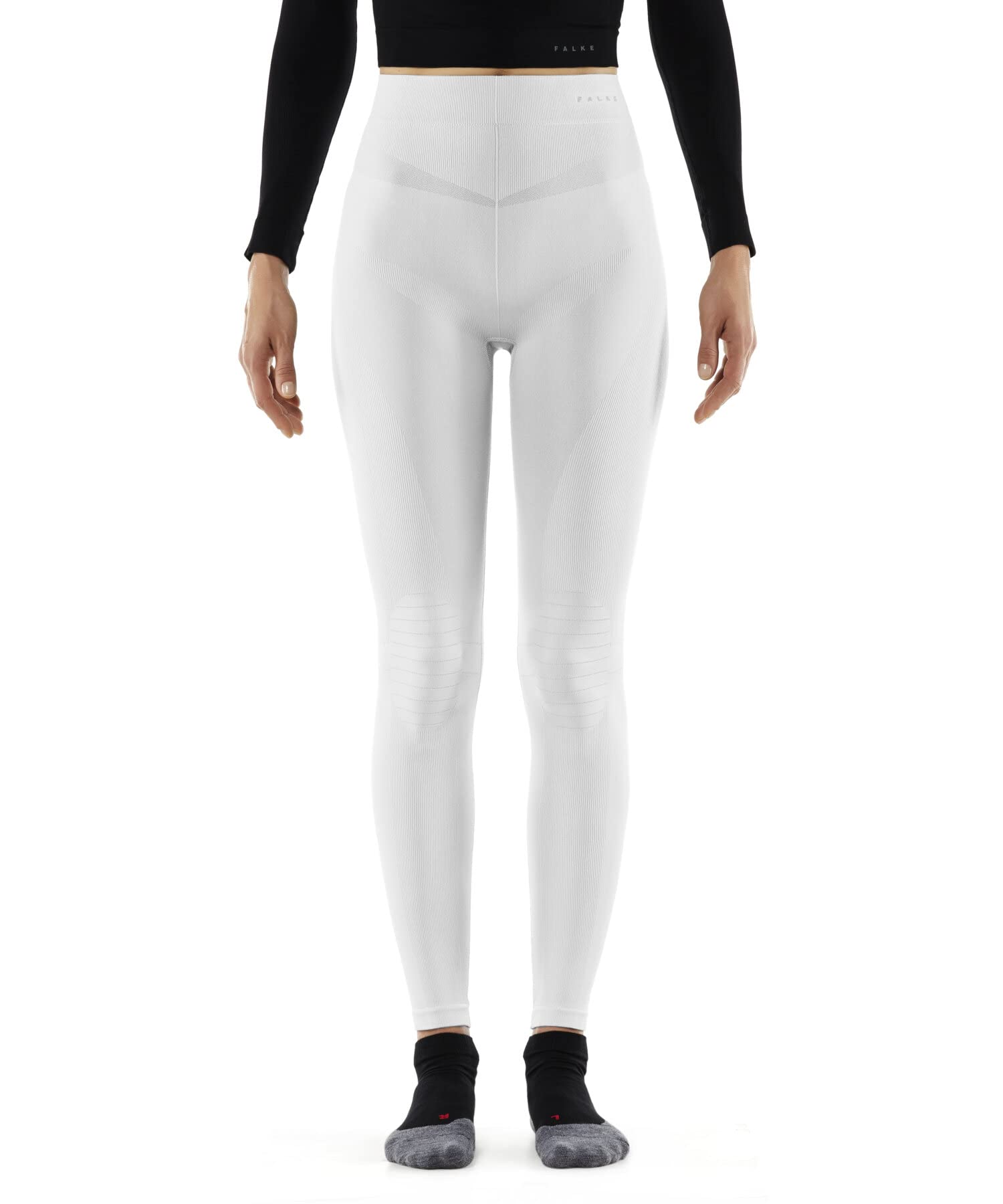 FALKE Kobiety Warstwa podstawowa (dół) Maximum Warm Long W Ti Termoaktywny, Oddychający i Szybkoschnący szybkoschnące ciepłe 1 Sztuka, Biały White 2860, L