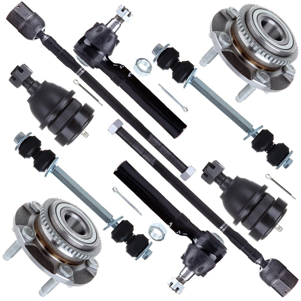SCITOO 10pcs RWD Suspension Kit Wheel Hub Inner Outer Tie Rod End Sway Bar End Link Lower Ball Joint Fit 1994 1995 1996 1997 1998 1999 2000 2001 2002