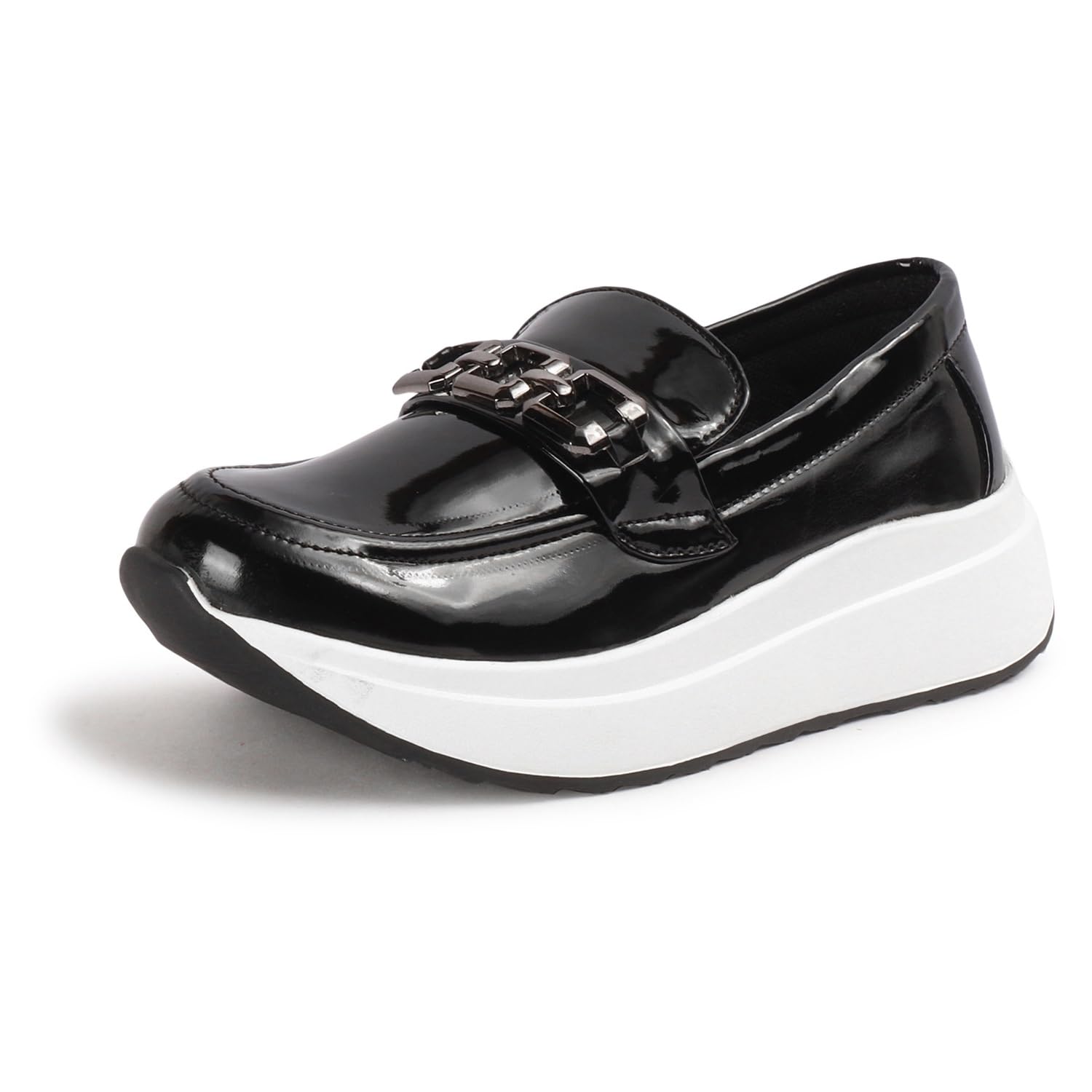 See full amazon price history chart for STEPIZIA Comfortable Pull On Formal & Casual Buckle Loafer for Women | Stylish Fashion Moccasins Range| Cushioned Footbed Finish | Flexible | All-Purpose Office Wear Shoes. Black STEPIZIA Comfortable Pull On Formal & Casual Buckle Loafer for Women | Stylish Fashion Moccasins Range| Cushioned Footbed Finish | Flexible | All-Purpose Office Wear Shoes. Black (B0D9B7VQ1D) Amazon Price History, Amazon Price Tracker