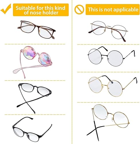 Miniatura 6 de Almohadillas para la nariz de gafas, adhesivas antideslizantes para la nariz con bolsa de aire, 0.126in de grosor para gafas de sol, gafas de