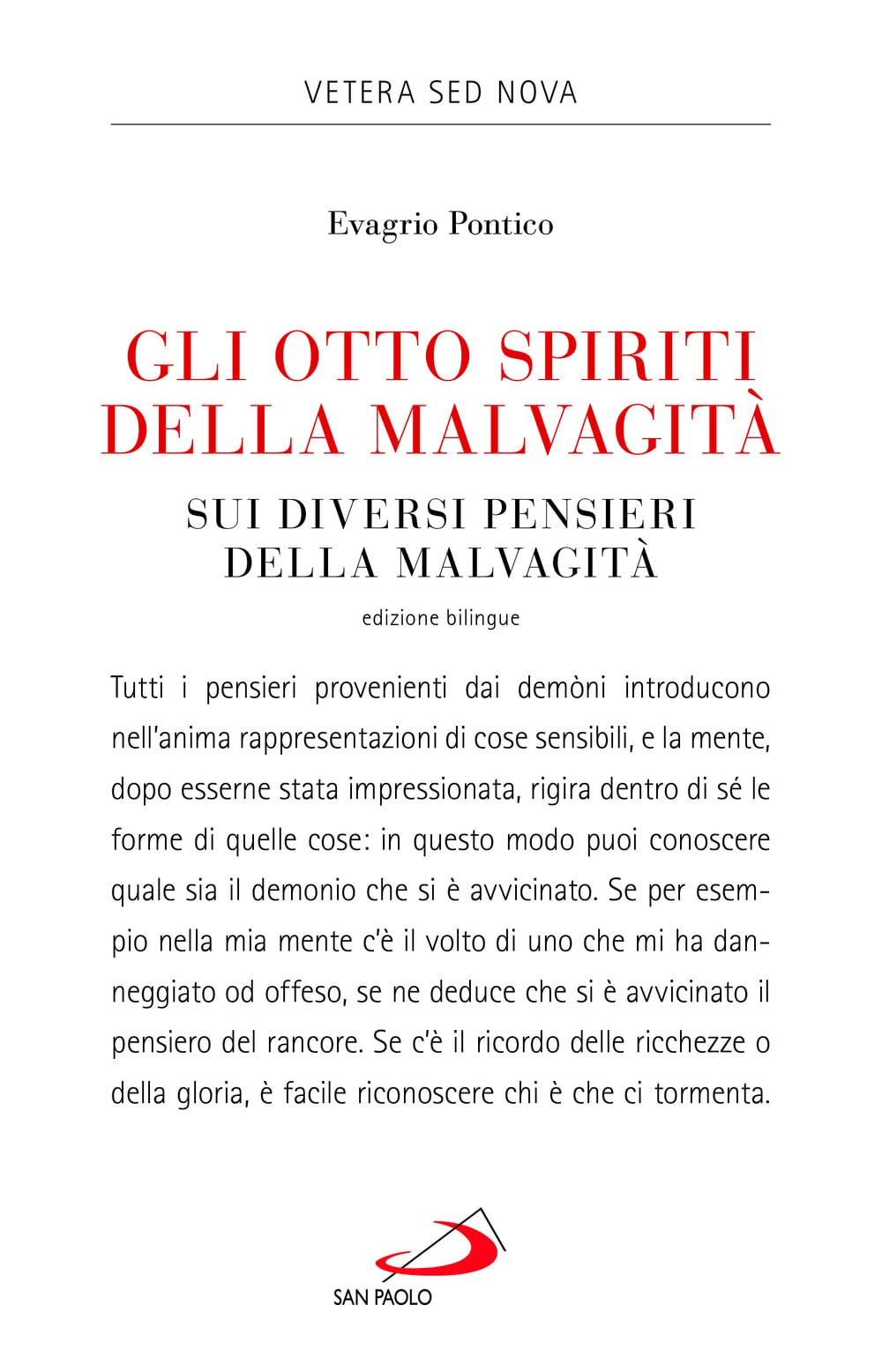 Gli Otto Spiriti Della Malvagità-Sui Diversi Pensieri Della Malvagità. Testo Greco A Fronte - 4