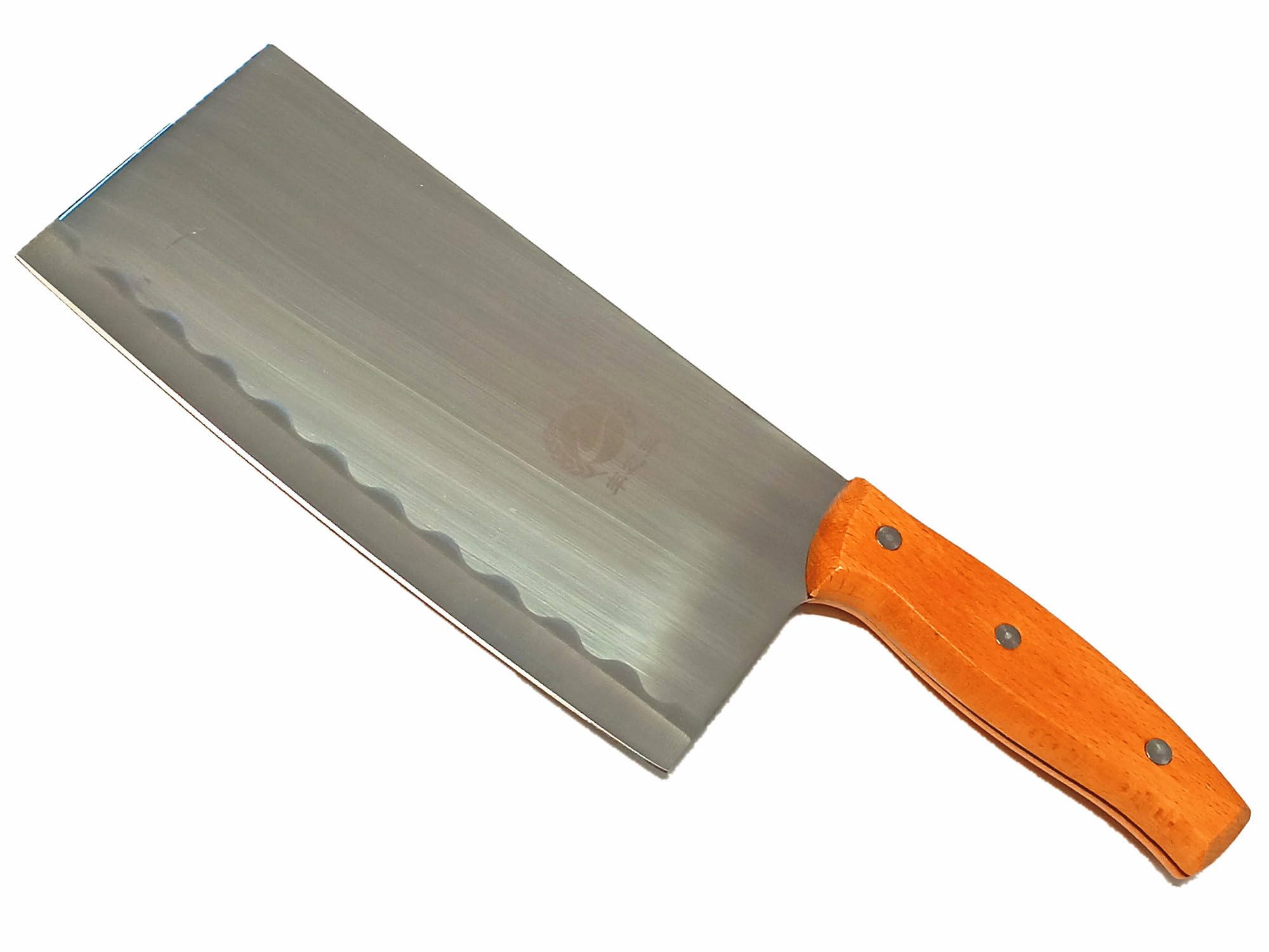 Coltello da Cucina Cinese in Acciaio Inox con manico in legno. Lunghezza 34 cm. Coltello da Mannaia.