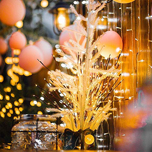 Image of Ulalaza 6 Pack Twig Lamp Battery Operated LED Lighted Willow Branches Vase Fillers Use for Christmas Home Party Decoration Indoor Outdoor