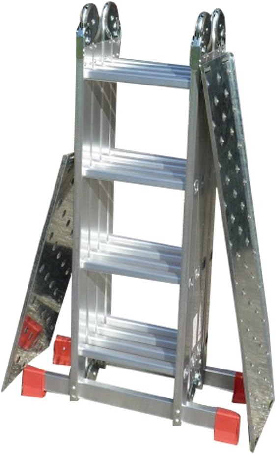 BPS ACCESS SOLUTIONS4x4 Rung - 4.75m (15'7") Superior Superior Latest 'Big Red Foot' Multi Purpose Ladder with free Extra Strong 2-part platform - Free Next Working Day Delivery!