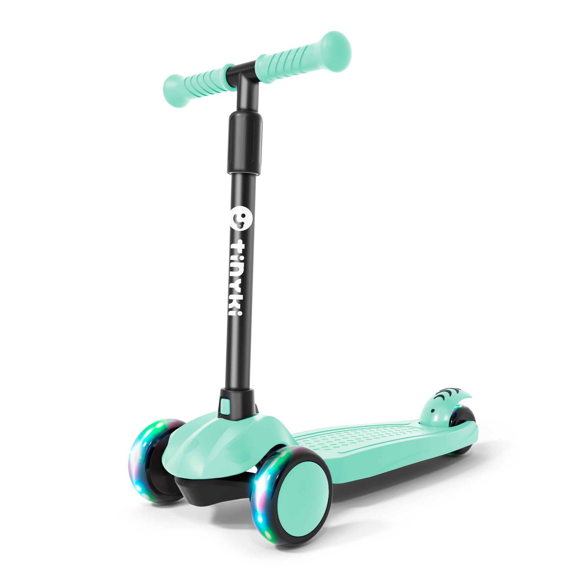 TINYKI Patinete Niño 2 Años a 6 - Patinete niña Altura Ajustable con Ruedas Luces LED - Patinete 3 Ruedas Scooter Niño - Patinete Infantil para Niños y Niñas Jugar