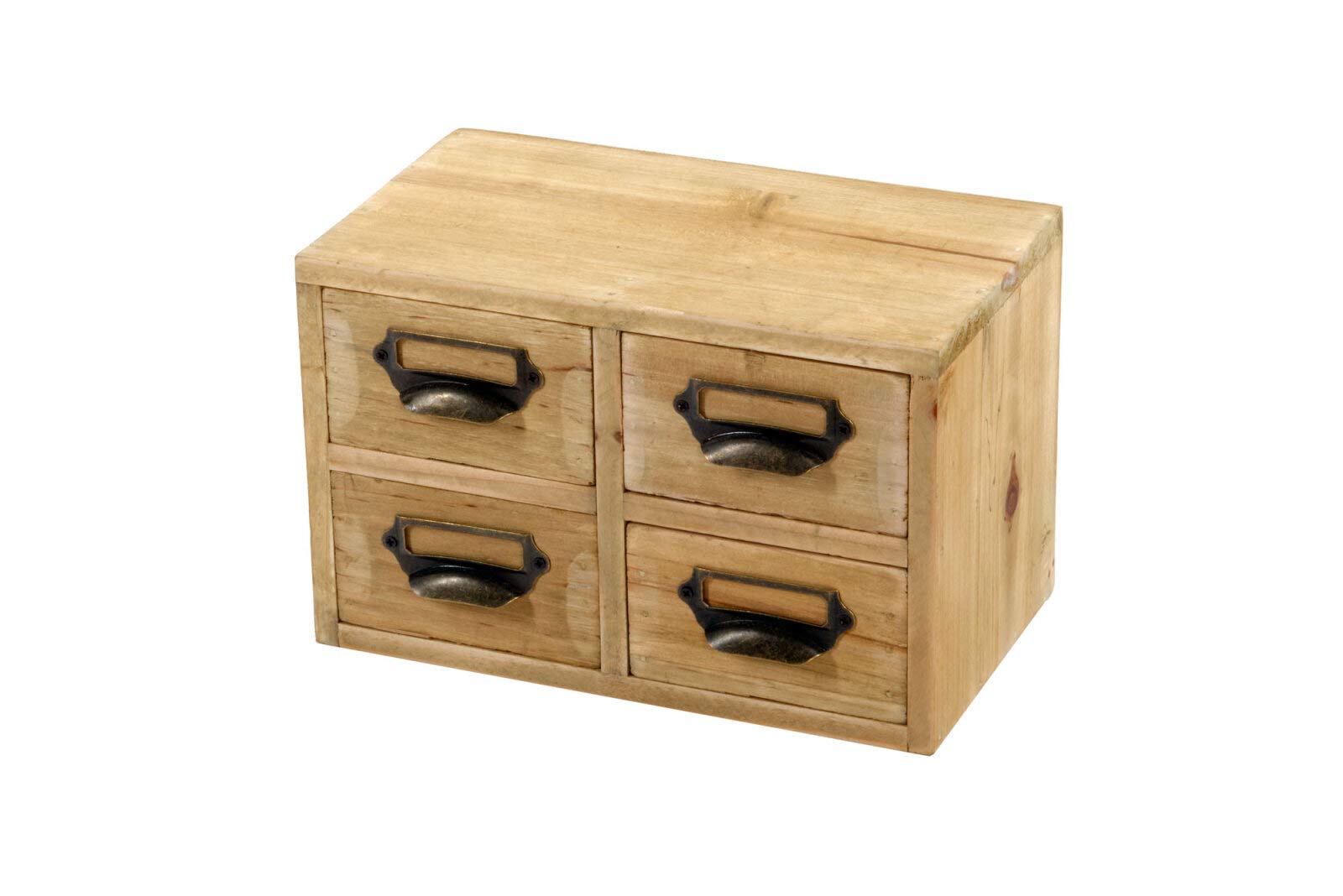 Tiroirs de rangement 25x15x16 cm en bois rustique pour bureau