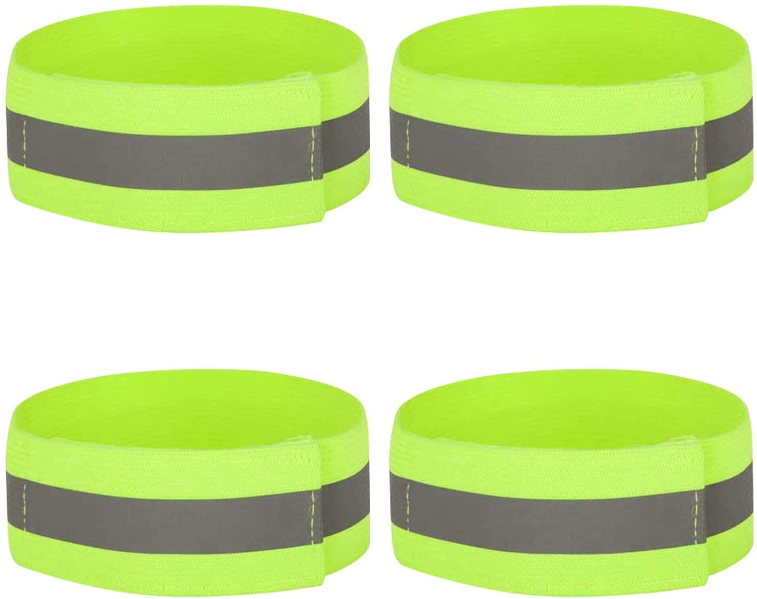 2pcs Brandbands ad alta visibilità, bande di caviglia elasticizzata Hi VIS riflettente bracciale in esecuzione braccialetti da braccialetti a braccialetti a bracciali a bracciali a bracciali strisce d