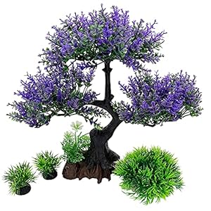 Smoothedo-Pets – Piante acquario per acquario, piante acquatiche artificiali, per acquari e rane, Raissa metallizzate