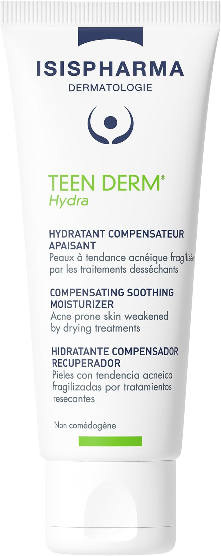 ISISPHARMA TEEN DERM HYDRA - Face moisturizer for Acne-prone Skin- Acne treatement for face with Cocoa butter, Bisabolol - Moisturizes and Soothes - Glass skin Effect - Made in Made in France