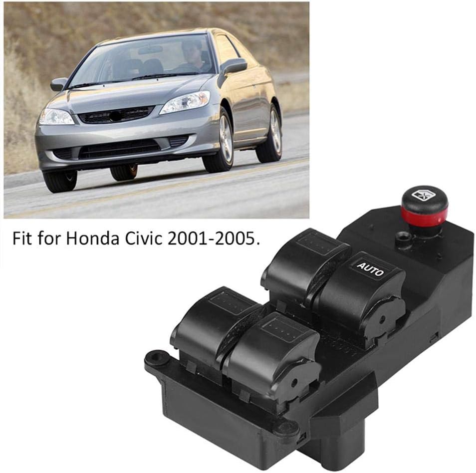 DokFin Master Power Window Switch, Electric Power Lift Front Right Driver Side Fit for Honda Civic 2001-2005, OE: 35760-S9A-G042
