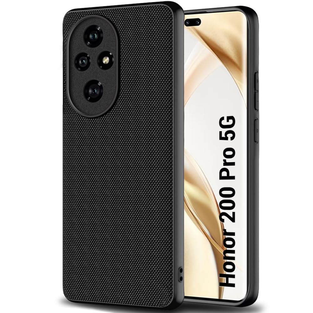 TheGiftKart Back Cover Case forHonor 200 Pro 5G | Slim & Lightweight | Ultra-Premium Design | Camera Protection Bump | Fabric Texture Case Cover for Honor 200 Pro 5G (PC & TPU, Black) (B0D9LRSK9K) Amazon Price History, Amazon Price Tracker