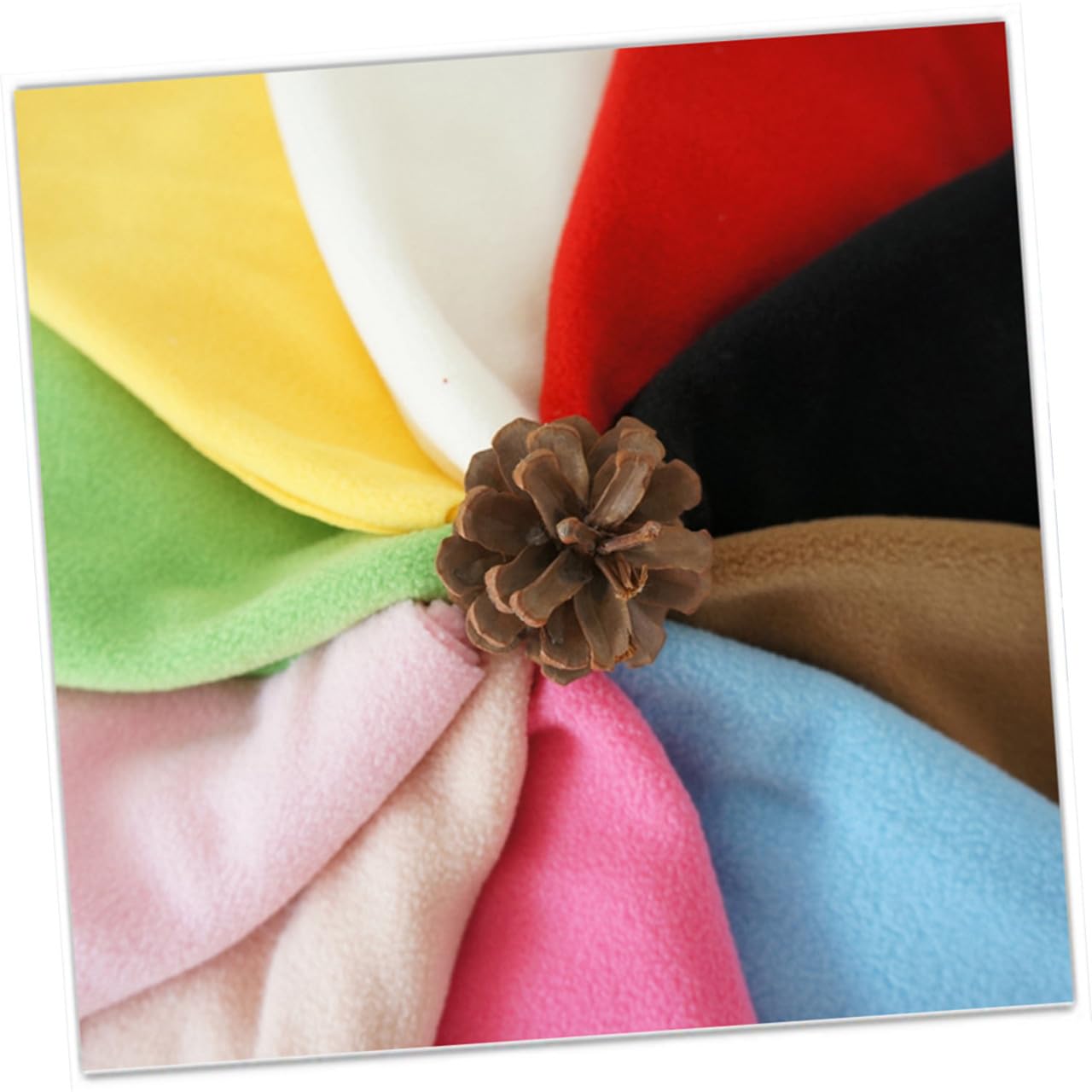 SEWACC 10 Stück Bunte Fleece Stoffe für Nähen und Patchwork Selbstgemacht Zubehör für Frauen und Mädchen Handgefertigt 10stücke Zufällige Farbe