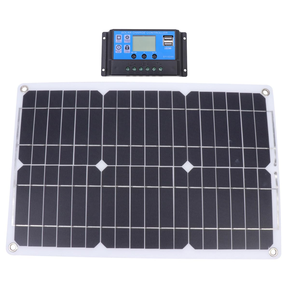 Panneau Solaire Monocristallin Noir 5v avec Contrôleur 18w 12v