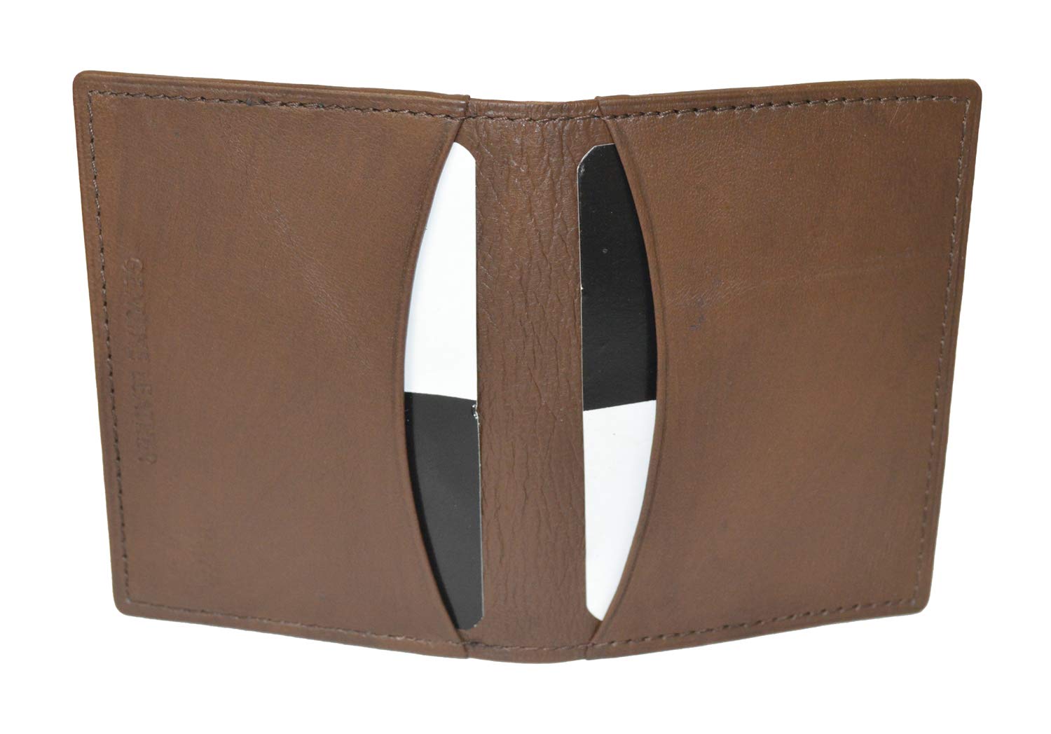 Slim Thin Leather Credit Card Double ID Windo Mini Wallet Bifold Driver License Safe