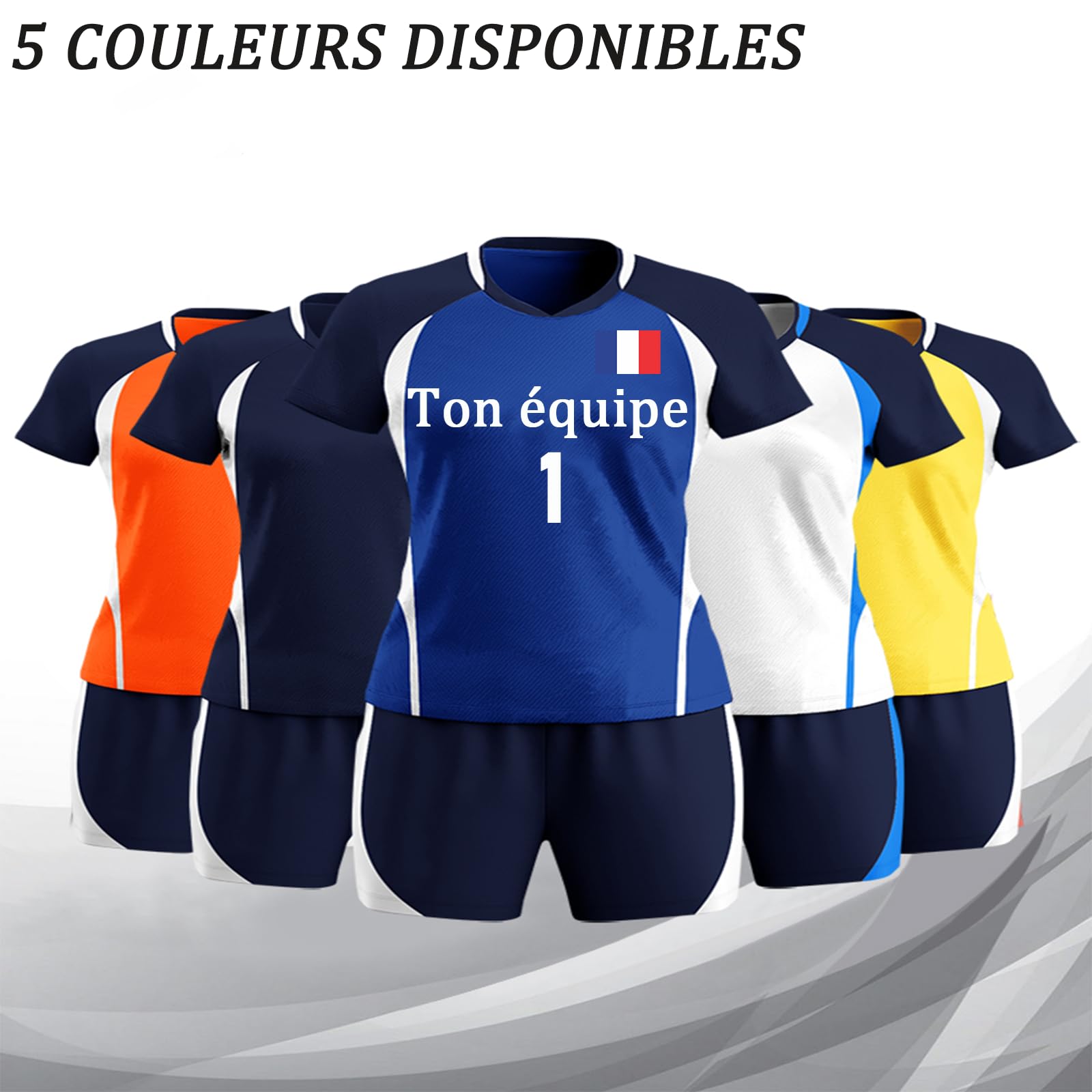 Maillot Volleyball Personnalisé avec Nom et Nnuméro d'équipe pour Filles et Femmes Personnalisée Maillots de Joueur de Volleyball Homme Femme
