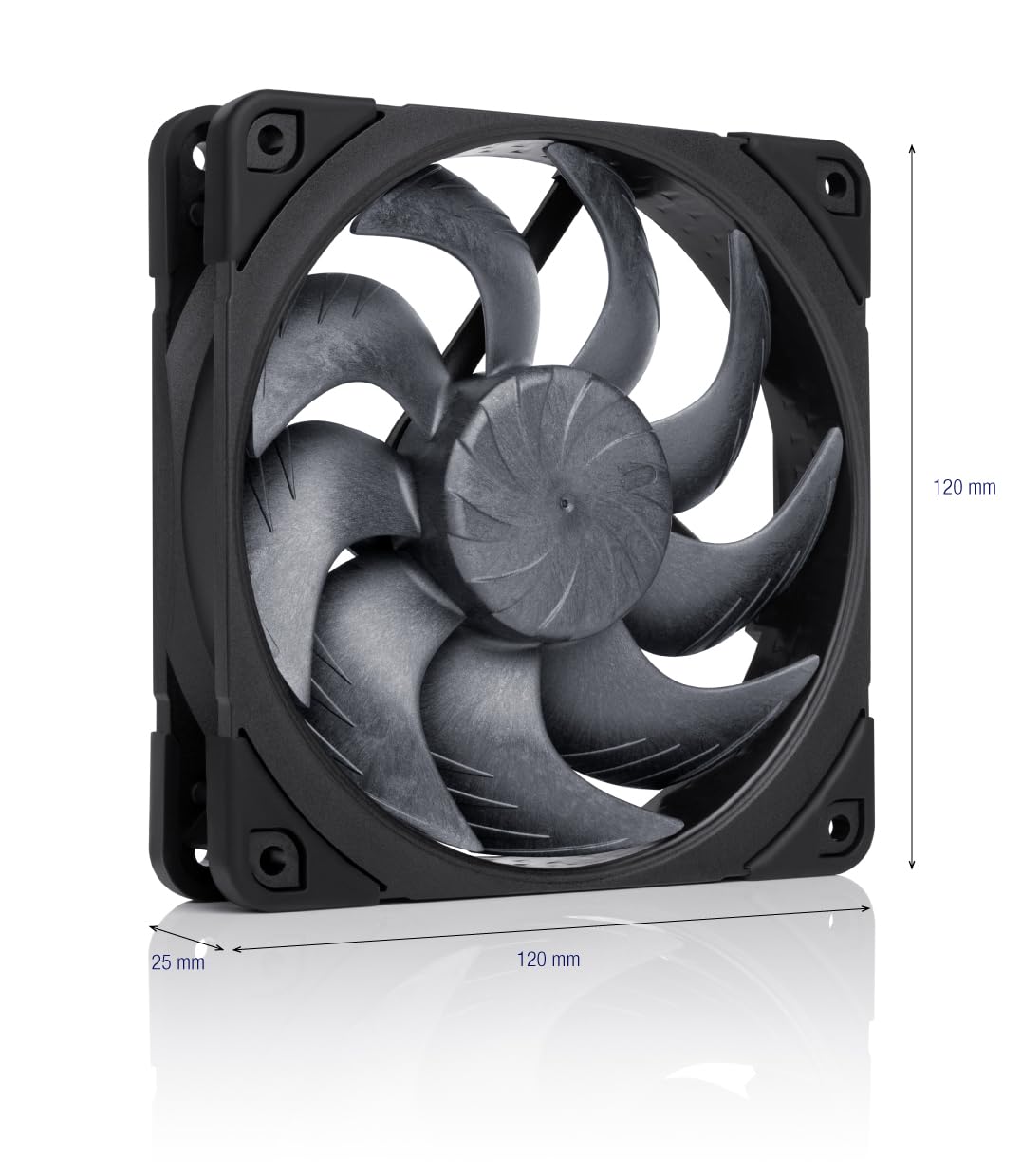 Noctua NF-A12x25 G2 PWM Sx2-PP chromax.black, Set di Due Ventole per Configurazioni di Tipo Push-Pull e Fianco a Fianco (Nero)