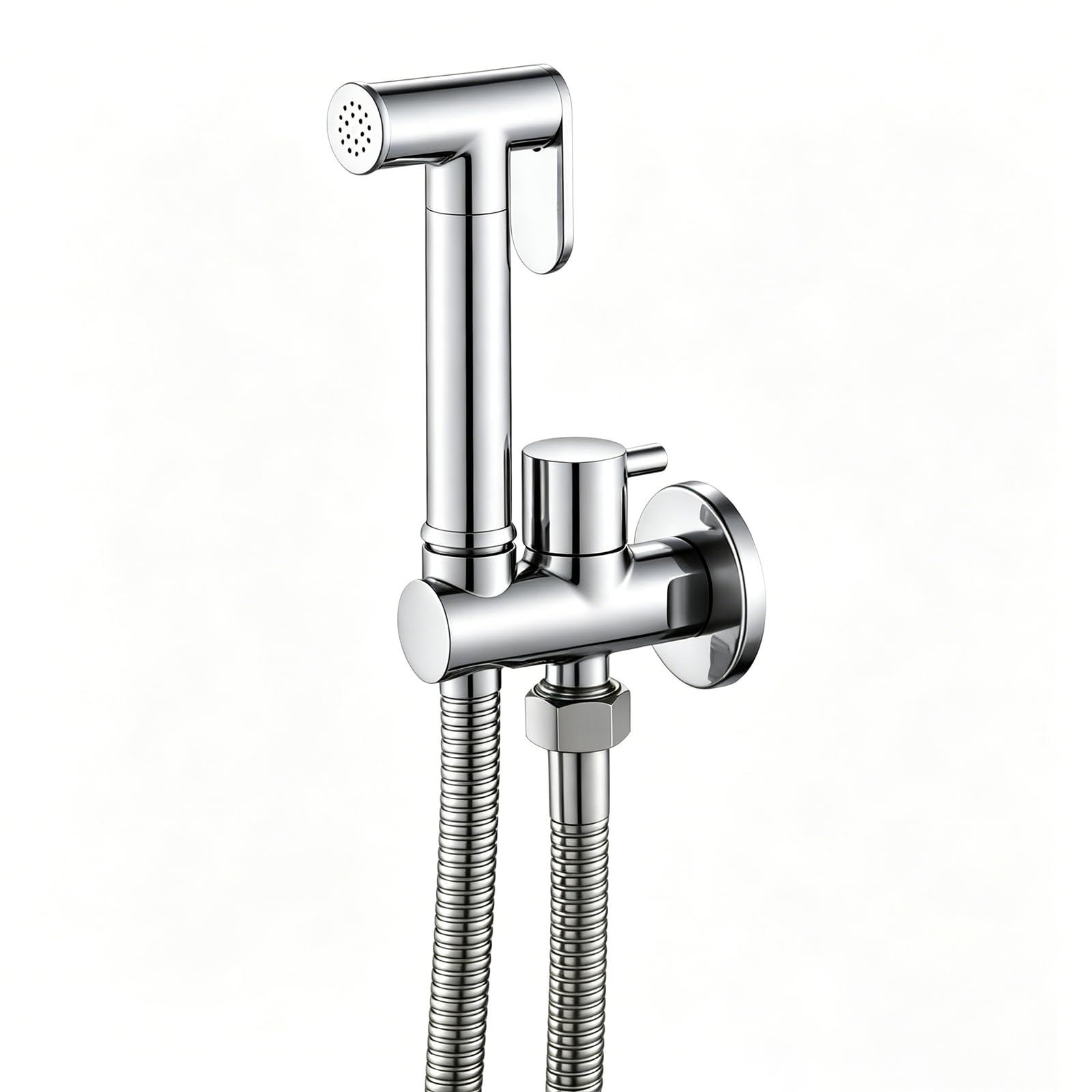 Bidet Portatile Kit Doccetta Bidet a Parete Ottone Doccetta per Bidet wc Acqua Fredda Handheld Bidet Spruzzatore Cromo Kit di Spruzzatore per Bidet con Tubo Doccia 1,2m